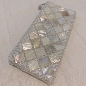 Beaded and Shell Zippered Pouch